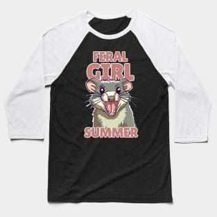 Feral Girl Summer Baseball T-Shirt